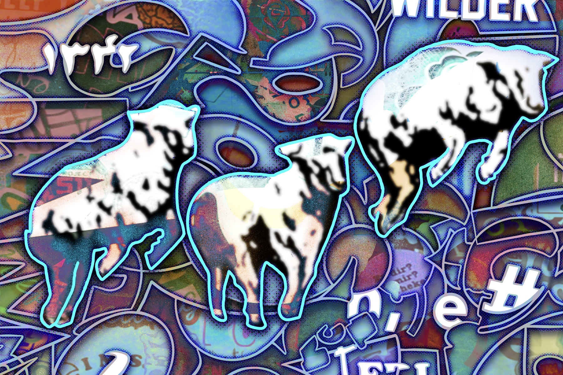 Electric Sheep from the Neon Impressions series