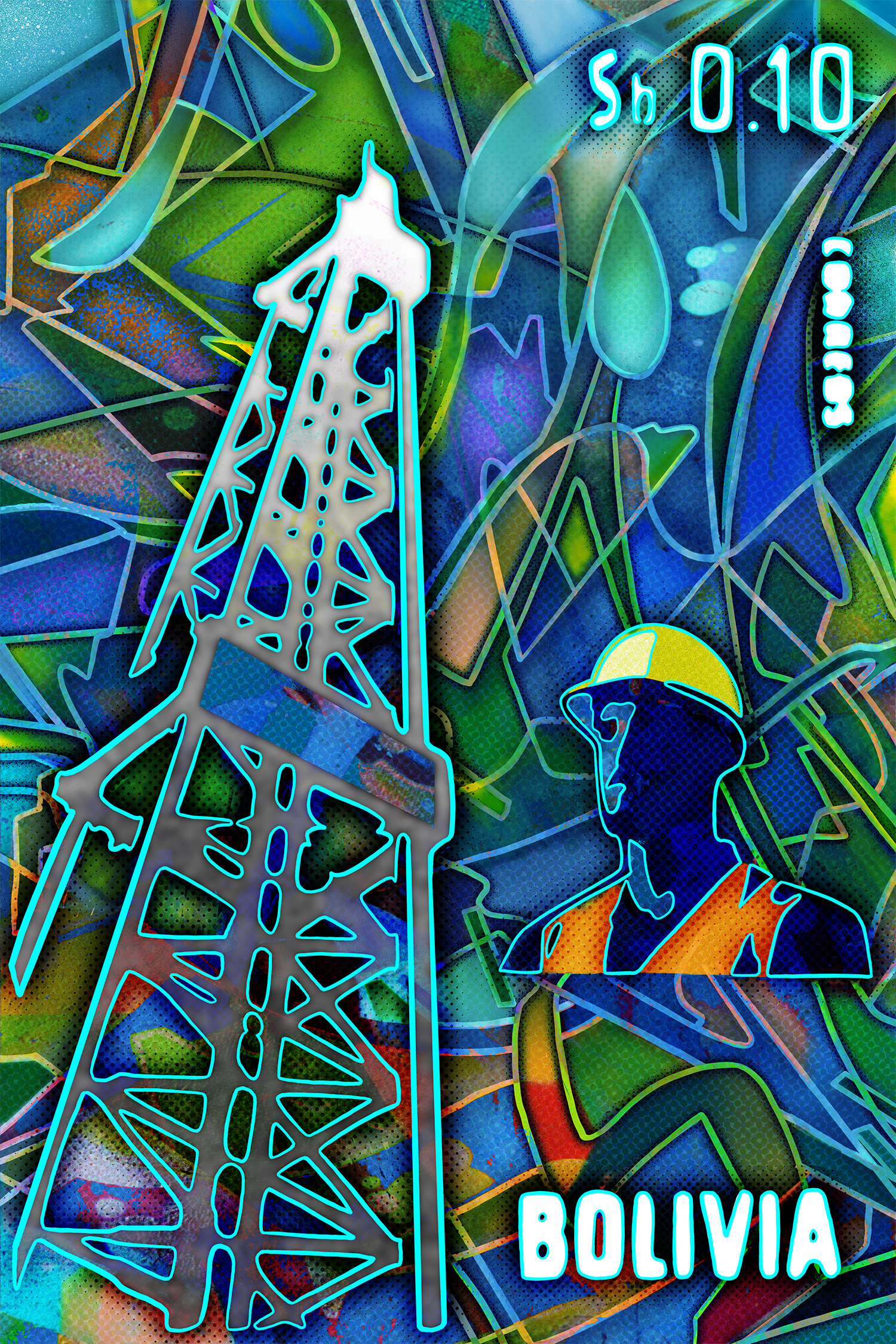 Oil Rig from the Neon Impressions series