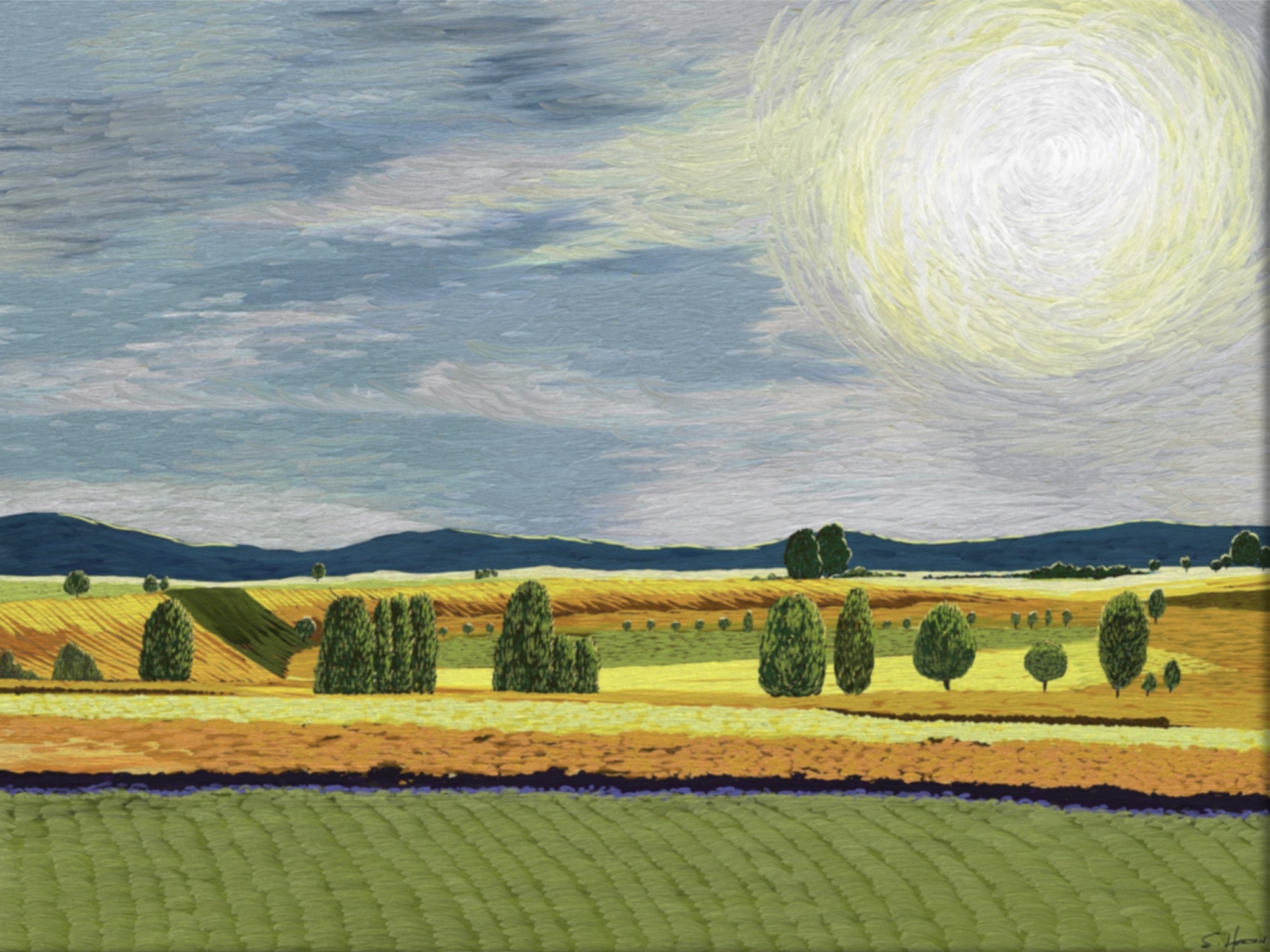 Brilliant Sun Over Wheat Fields from the Scenics Collection