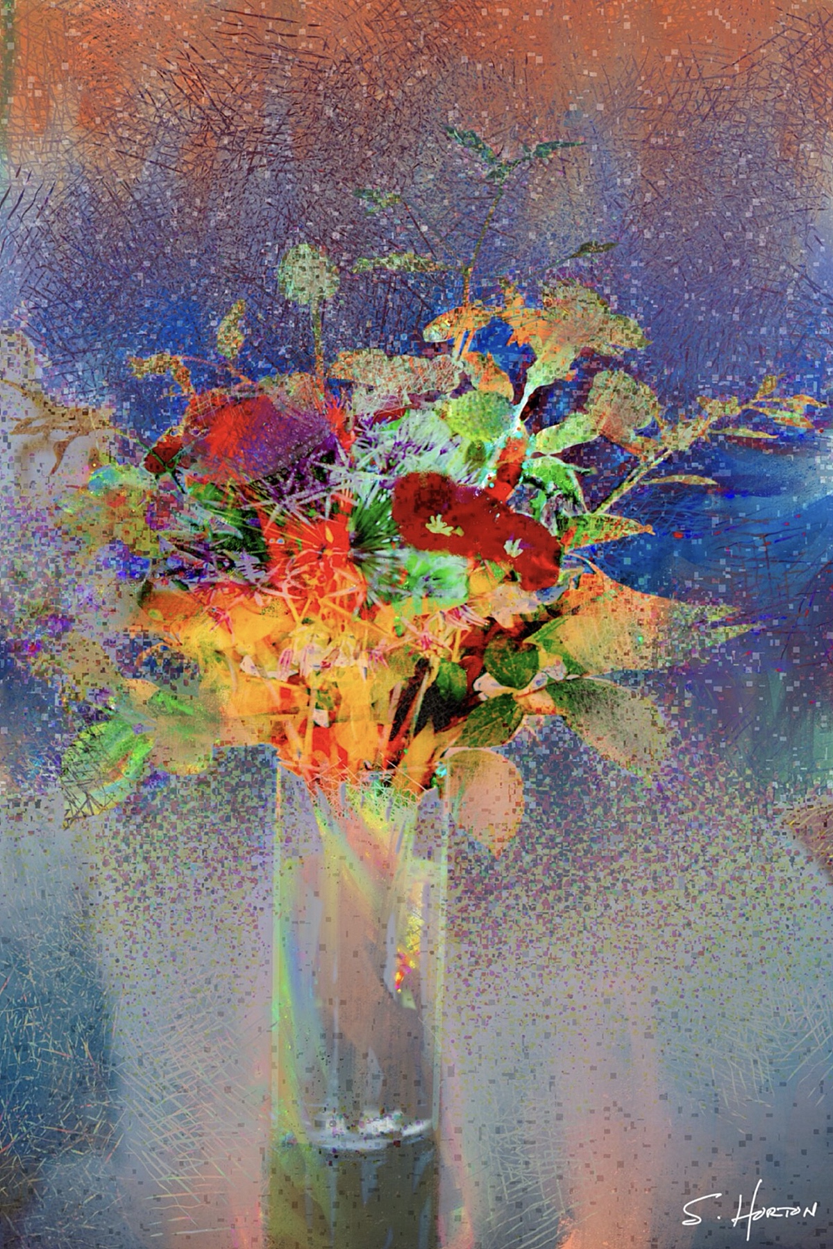 Colorful Bouquet In A Vase from the Scenics Collection