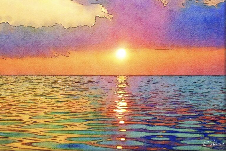 Reflections Of Sunset Over The Ocean from the Scenics Collection