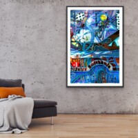 Air Mail from the Neon Impressions series, wall display Air Mail from the Neon Impressions series, wall display