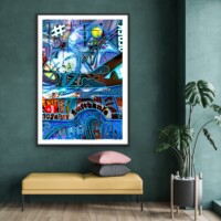 Air Mail from the Neon Impressions series, wall display Air Mail from the Neon Impressions series, wall display