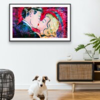 Heart Shaped Kiss from the Neon Love Series, Wall Display Heart Shaped Kiss from the Neon Love Series, Wall Display