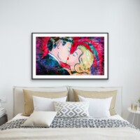 Heart Shaped Kiss from the Neon Love Series, Wall Display Heart Shaped Kiss from the Neon Love Series, Wall Display