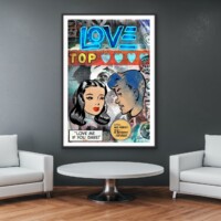 Top Love from the Neon Love Series, Wall Display Top Love from the Neon Love Series, Wall Display