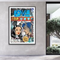 Top Love from the Neon Love Series, Wall Display Top Love from the Neon Love Series, Wall Display