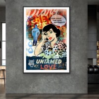 Untamed Love from the Neon Love Series, Wall Display Untamed Love from the Neon Love Series, Wall Display