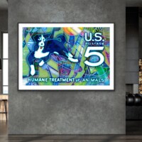 Blue from the Neon Impressions Series, Wall Display Blue from the Neon Impressions Series, Wall Display
