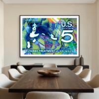Blue from the Neon Impressions Series, Wall Display Blue from the Neon Impressions Series, Wall Display