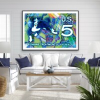 Blue from the Neon Impressions Series, Wall Display Blue from the Neon Impressions Series, Wall Display