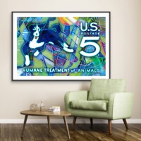Blue from the Neon Impressions Series, Wall Display Blue from the Neon Impressions Series, Wall Display