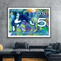 Blue from the Neon Impressions Series, Wall Display Blue from the Neon Impressions Series, Wall Display