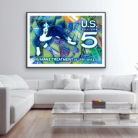 Blue from the Neon Impressions Series, Wall Display Blue from the Neon Impressions Series, Wall Display
