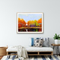Autumn By The Lakeside from the Scenics Collection, Wall Display Autumn By The Lakeside from the Scenics Collection, Wall Display
