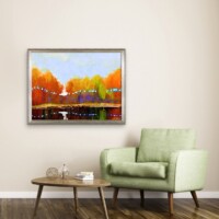 Autumn By The Lakeside from the Scenics Collection, Wall Display Autumn By The Lakeside from the Scenics Collection, Wall Display