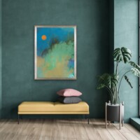Blazing Sun Over The Hills, Wall Display Blazing Sun Over The Hills, Wall Display