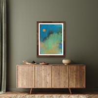 Blazing Sun Over The Hills, Wall Display Blazing Sun Over The Hills, Wall Display
