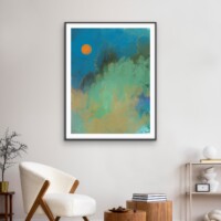 Blazing Sun Over The Hills, Wall Display Blazing Sun Over The Hills, Wall Display