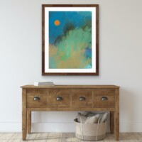 Blazing Sun Over The Hills, Wall Display Blazing Sun Over The Hills, Wall Display