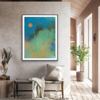 Blazing Sun Over The Hills, Wall Display Blazing Sun Over The Hills, Wall Display