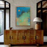 Blazing Sun Over The Hills, Wall Display Blazing Sun Over The Hills, Wall Display
