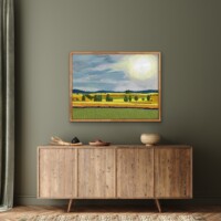 Brilliant Sun Over Wheat Fields from the Scenics Collection, Wall Display Brilliant Sun Over Wheat Fields from the Scenics Collection, Wall Display