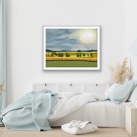 Brilliant Sun Over Wheat Fields from the Scenics Collection, Wall Display Brilliant Sun Over Wheat Fields from the Scenics Collection, Wall Display
