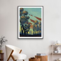 Clouds Through The Trees At Sunset from the Scenics Collection, Wall Display Clouds Through The Trees At Sunset from the Scenics Collection, Wall Display