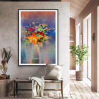 Colorful Bouquet In A Vase from the Scenics Collection, Wall Display Colorful Bouquet In A Vase from the Scenics Collection, Wall Display