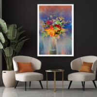 Colorful Bouquet In A Vase from the Scenics Collection, Wall Display Colorful Bouquet In A Vase from the Scenics Collection, Wall Display