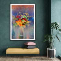 Colorful Bouquet In A Vase from the Scenics Collection, Wall Display Colorful Bouquet In A Vase from the Scenics Collection, Wall Display