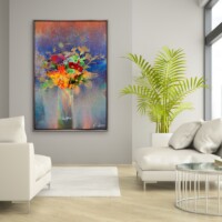 Colorful Bouquet In A Vase from the Scenics Collection, Wall Display Colorful Bouquet In A Vase from the Scenics Collection, Wall Display