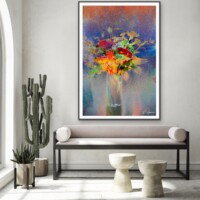 Colorful Bouquet In A Vase from the Scenics Collection, Wall Display Colorful Bouquet In A Vase from the Scenics Collection, Wall Display