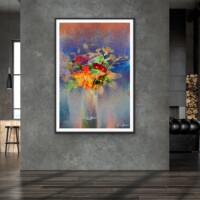 Colorful Bouquet In A Vase from the Scenics Collection, Wall Display Colorful Bouquet In A Vase from the Scenics Collection, Wall Display