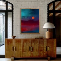 Deep Sunset Over The Water from the Scenics Collection, Wall Display Deep Sunset Over The Water from the Scenics Collection, Wall Display