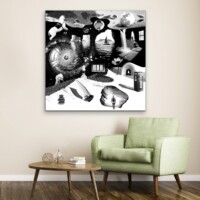 Dreamcatchers 002 Surreal Blank and White Limited Edition Wall Display Dreamcatchers 002 Surreal Blank and White Limited Edition Wall Display