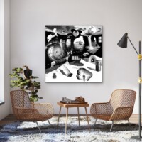 Dreamcatchers 002 Surreal Blank and White Limited Edition Wall Display Dreamcatchers 002 Surreal Blank and White Limited Edition Wall Display