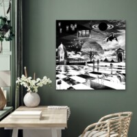 Dreamcatchers 006 Surreal Blank and White Limited Edition Wall Display Dreamcatchers 006 Surreal Blank and White Limited Edition Wall Display