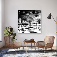 Dreamcatchers 006 Surreal Blank and White Limited Edition Wall Display Dreamcatchers 006 Surreal Blank and White Limited Edition Wall Display