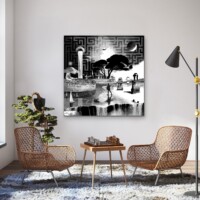 Dreamcatchers 007 Surreal Blank and White Limited Edition Wall Display Dreamcatchers 007 Surreal Blank and White Limited Edition Wall Display