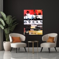 Hotel California Mixed Media on Board from the Street Pop Series Wall Display Hotel California Mixed Media on Board from the Street Pop Series Wall Display