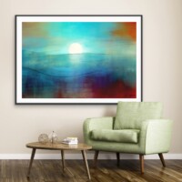 Rising Moon Over The Horizon from the Scenics Collection, Wall Display Rising Moon Over The Horizon from the Scenics Collection, Wall Display