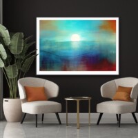 Rising Moon Over The Horizon from the Scenics Collection, Wall Display Rising Moon Over The Horizon from the Scenics Collection, Wall Display
