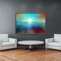 Rising Moon Over The Horizon from the Scenics Collection, Wall Display Rising Moon Over The Horizon from the Scenics Collection, Wall Display