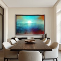 Rising Moon Over The Horizon from the Scenics Collection, Wall Display Rising Moon Over The Horizon from the Scenics Collection, Wall Display