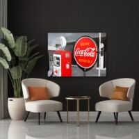 Route 66 Food & Gas Mixed Media on Board Wall Display Route 66 Food & Gas Mixed Media on Board Wall Display