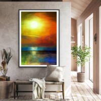 Sunset Over Calm Waters from the Scenics Collection, Wall Display Sunset Over Calm Waters from the Scenics Collection, Wall Display
