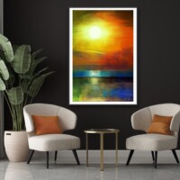 Sunset Over Calm Waters from the Scenics Collection, Wall Display Sunset Over Calm Waters from the Scenics Collection, Wall Display