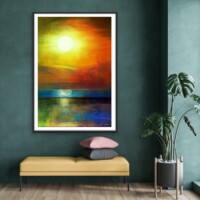 Sunset Over Calm Waters from the Scenics Collection, Wall Display Sunset Over Calm Waters from the Scenics Collection, Wall Display